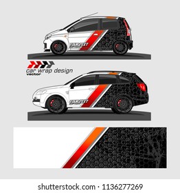 vehicle graphic vector kit. abstract lines with camouflage background for car vinyl sticker wrap