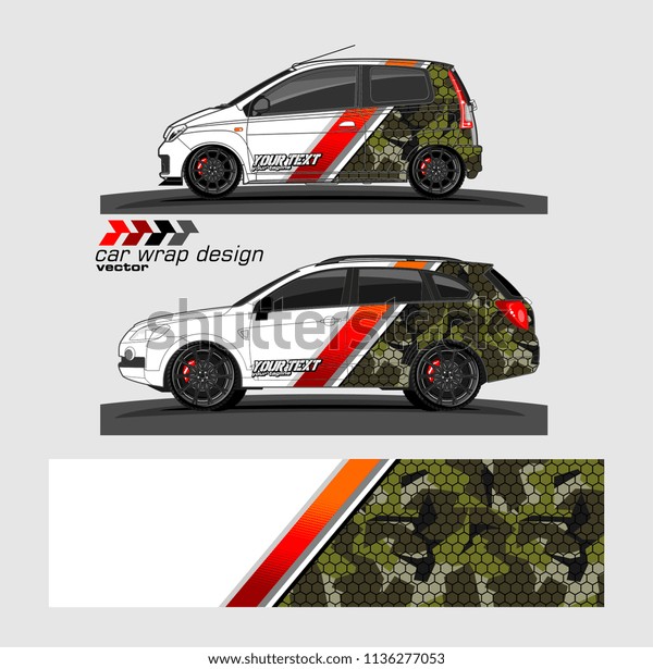 vehicle graphic vector kit.
abstract lines with camouflage background for car vinyl sticker
wrap
