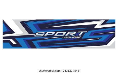 Vehicle graphics stripe kits for car hood. Graphic abstract stripe racing designs vector.