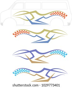Vehicle Graphics, Stripe : Vinyl Ready Vector Art