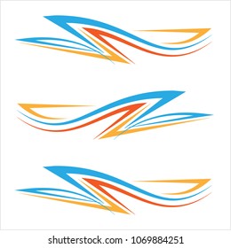Vehicle Graphics, Stripe : Vinyl Ready Design Vector Art Illustration