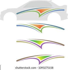 Vehicle Graphics, Stripe : Vinyl Ready Vector Art
