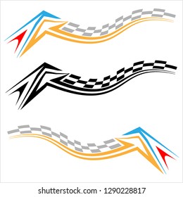 Vehicle Graphics, Stripe : Vinyl Ready Design Vector Art Illustration