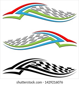 Vehicle Graphics, Stripe : Vinyl Ready Design Vector Art Illustration