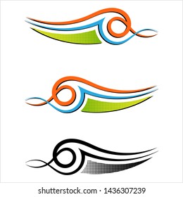 Vehicle Graphics, Stripe : Vinyl Ready Design Vector Art Illustration