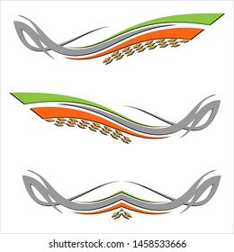 Vehicle Graphics, Stripe : Vinyl Ready Design Vector Art Illustration