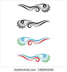 Vehicle Graphics, Stripe : Vinyl Ready Design Vector Art Illustration