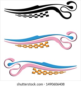 Vehicle Graphics, Stripe : Vinyl Ready Design Vector Art Illustration