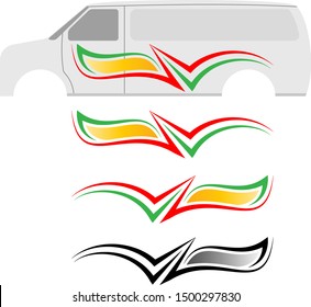 Vehicle Graphics, Stripe : Vinyl Ready Vector Art