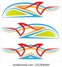 Vehicle Graphics, Stripe : Vinyl Ready Design Vector Art Illustration