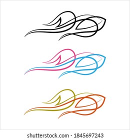 Vehicle Graphics, Stripe : Vinyl Ready Design Vector Art Illustration
