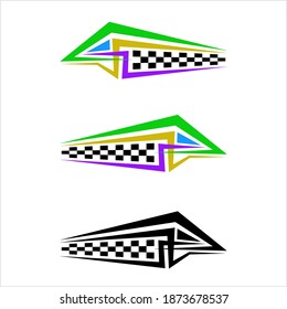 Vehicle Graphics, Stripe : Vinyl Ready Design Vector Art Illustration