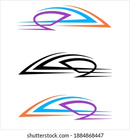 Vehicle Graphics, Stripe : Vinyl Ready Design Vector Art Illustration