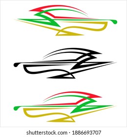Vehicle Graphics, Stripe : Vinyl Ready Design Vector Art Illustration