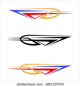 Vehicle Graphics, Stripe : Vinyl Ready Design Vector Art Illustration