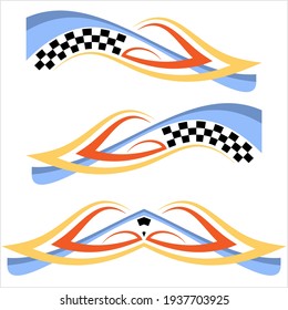 Vehicle Graphics, Stripe : Vinyl Ready Design Vector Art Illustration