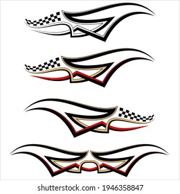 Vehicle Graphics, Stripe : Vinyl Ready Design Vector Art Illustration