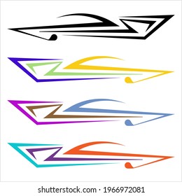 Vehicle Graphics, Stripe : Vinyl Ready Design Vector Art Illustration