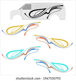 Vehicle Graphics, Stripe : Vinyl Ready Design Vector Art Illustration