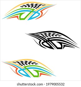 Vehicle Graphics, Stripe : Vinyl Ready Design Vector Art Illustration