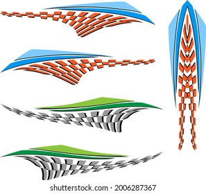 Fahrzeuggrafik, Streifen: Vinyl Ready Vektor Art