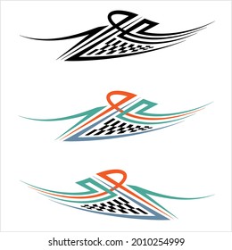 Vehicle Graphics, Stripe : Vinyl Ready Design Vector Art Illustration