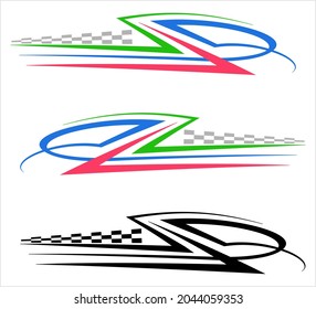 Vehicle Graphics, Stripe : Vinyl Ready Design Vector Art Illustration