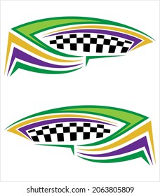 Vehicle Graphics, Stripe : Vinyl Ready Design Vector Art Illustration