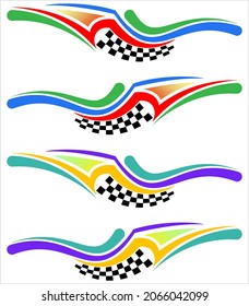 Vehicle Graphics, Stripe : Vinyl Ready Design Vector Art Illustration