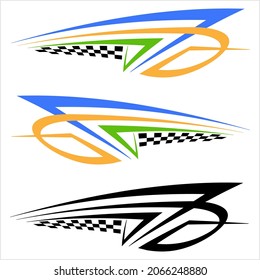 Vehicle Graphics, Stripe : Vinyl Ready Design Vector Art Illustration