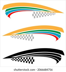 Vehicle Graphics, Stripe : Vinyl Ready Design, Vehicle Warp Design Vector Art Illustration