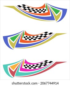 Vehicle Graphics, Stripe : Vinyl Ready Design Vector Art Illustration