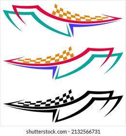 Vehicle Graphics, Stripe : Vinyl Ready Design Vector Art Illustration