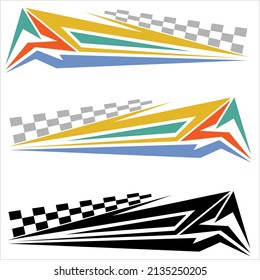 Vehicle Graphics, Stripe : Vinyl Ready Design Vector Art Illustration