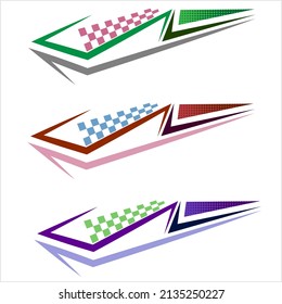 Vehicle Graphics, Stripe : Vinyl Ready Design Vector Art Illustration