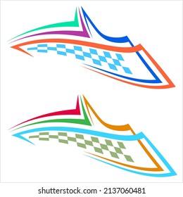 Vehicle Graphics, Stripe : Vinyl Ready Design Vector Art Illustration