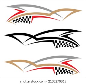 Vehicle Graphics, Stripe : Vinyl Ready Design Vector Art Illustration