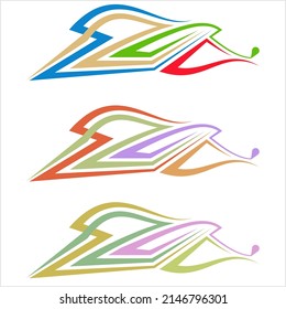 Vehicle Graphics, Stripe : Vinyl Ready Design Vector Art Illustration