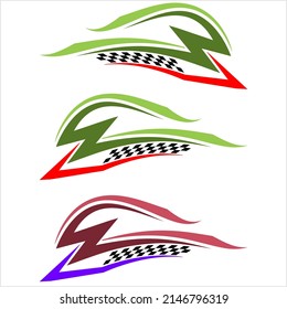 Vehicle Graphics, Stripe : Vinyl Ready Design Vector Art Illustration