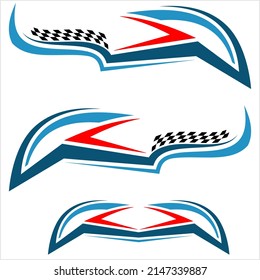 Vehicle Graphics, Stripe : Vinyl Ready Design Vector Art Illustration