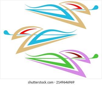 Vehicle Graphics, Stripe : Vinyl Ready Design Vector Art Illustration