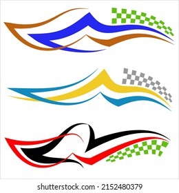 Vehicle Graphics, Stripe : Vinyl Ready Design Vector Art Illustration