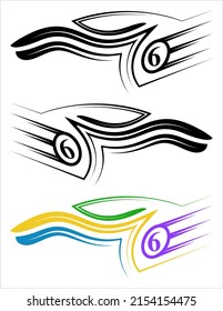 Vehicle Graphics, Stripe : Vinyl Ready Design Vector Art Illustration