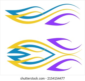 Vehicle Graphics, Stripe : Vinyl Ready Design Vector Art Illustration