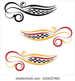 Vehicle Graphics, Stripe : Vinyl Ready Design Vector Art Illustration