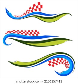 Vehicle Graphics, Stripe : Vinyl Ready Design Vector Art Illustration