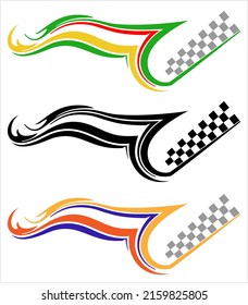 Vehicle Graphics, Stripe : Vinyl Ready Design Vector Art Illustration