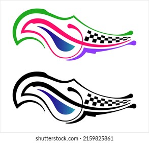 Vehicle Graphics, Stripe : Vinyl Ready Design Vector Art Illustration