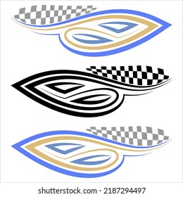 Vehicle Graphics, Stripe : Vinyl Ready Design Vector Art Illustration