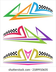 Vehicle Graphics, Stripe : Vinyl Ready Design Vector Art Illustration